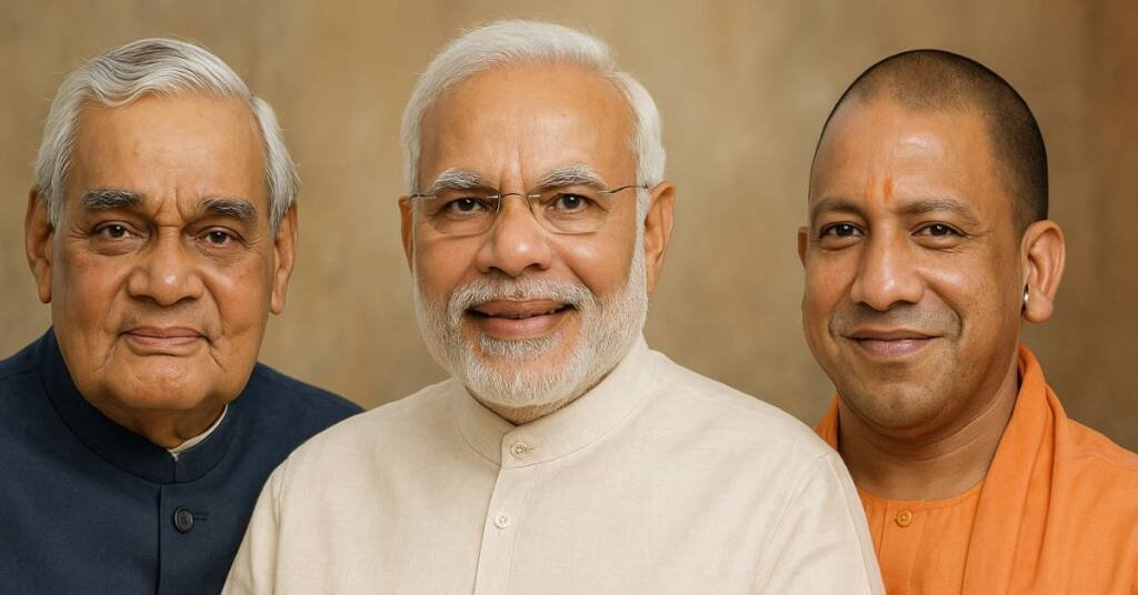 अटल मोदी और योगी आदित्यनाथ