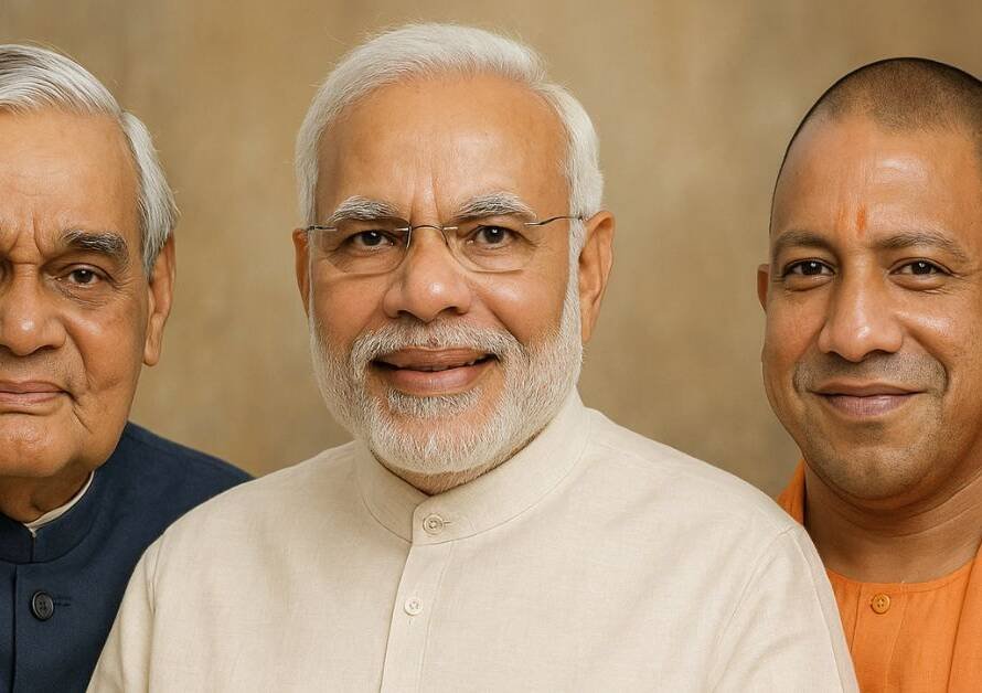 अटल मोदी और योगी आदित्यनाथ