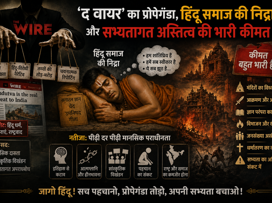 'द वायर' का प्रोपेगेंडा, हिंदू समाज की निद्रा और सभ्यतागत अस्तित्व की भारी कीमत