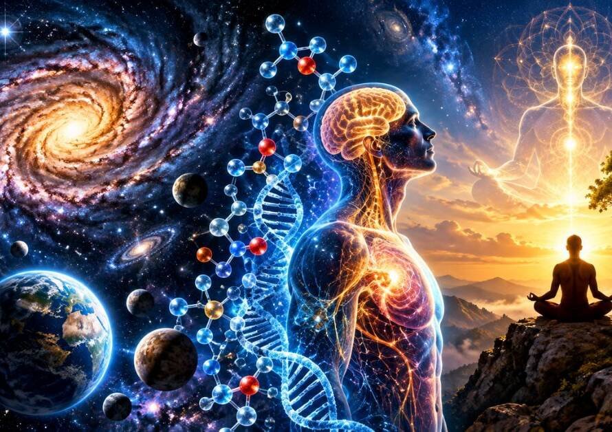 Exploring the universe, chemistry, human existence, mortality, and eternal Sanatana consciousness