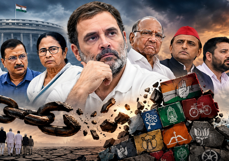 Rahul Gandhi and opposition alliance amid political turmoil and electoral challenges in India