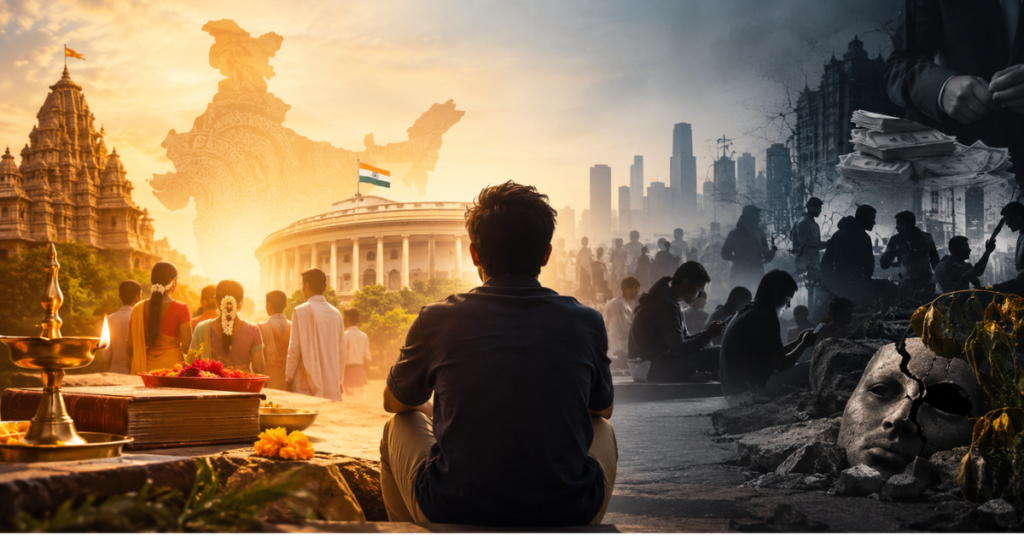 सांस्कृतिक चेतना, संस्थागत आस्था और सामाजिक पतन पर विचार